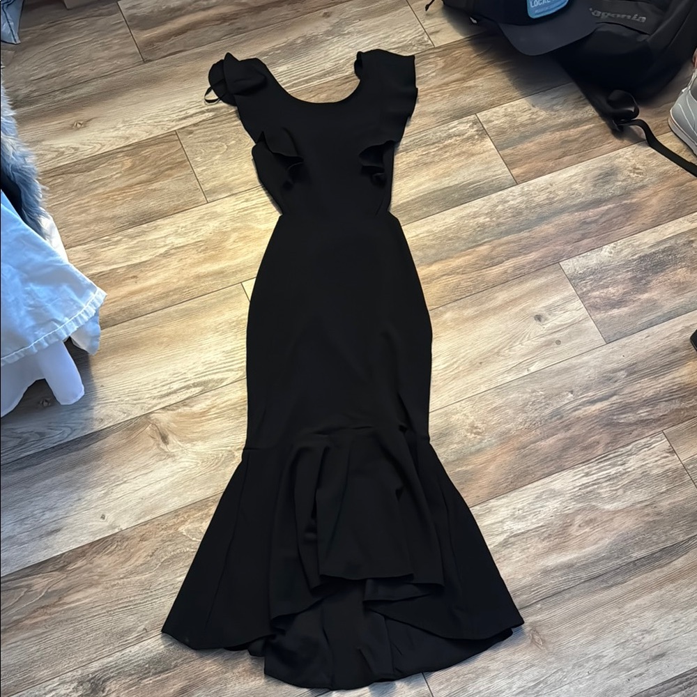 Petal & Pup Black Ruffle Dress